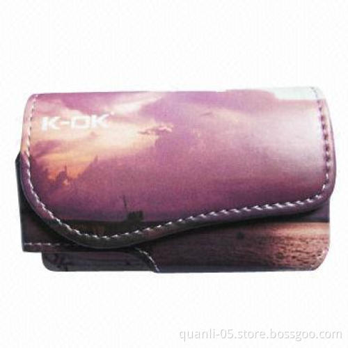 Mobile Phone Case with Clip, Made of Genuine Leather/PU Materials